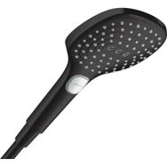 Hansgrohe Mat-Siyah 120 3 Jet Raindance Select E El duşu