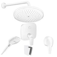 Hansgrohe Talis E Satin Beyaz Ankastre Duş Seti