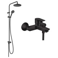 Hansgrohe Vernis Blend 200 1 Jet Reno Mat Siyah Duş Kolonu Seti