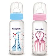 Hanymish 240 ml Mavi-Pembe Cam Biberon