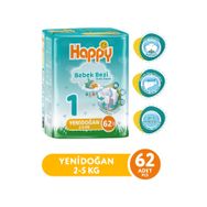 Happy No:1 Yenidoğan 62 Adet Bebek Bezi