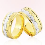 Harem Altın 8101 Sarı Beyaz Altın Alyans