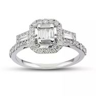 Harem Altın B12 0.63 Ct Baget Pırlanta Yüzük