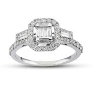 Harem Altın B15 0.15 ct Baget Kadın Pırlanta Yüzük