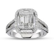 Harem Altın B16 0.85 Ct Baget Pırlanta Yüzük
