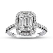 Harem Altın B17 0.72 Ct Baget Pırlanta Yüzük