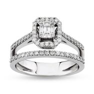 Harem Altın B6 0.50 Ct Baget Pırlanta Yüzük