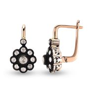 Harem Altın EK13 0.39 ct Elmas Zümrüt Pırlanta Küpe