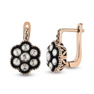 Harem Altın EK22 0.40 ct Elmas Zümrüt Pırlanta Küpe