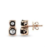 Harem Altın EK26 0.15 ct Elmas Zümrüt Pırlanta Küpe