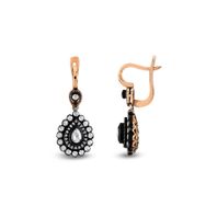 Harem Altın EK28 0.94 ct Elmas Zümrüt Pırlanta Küpe