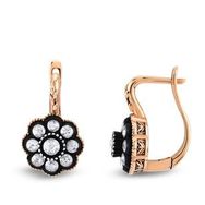 Harem Altın EK30 0.67 ct Elmas Zümrüt Pırlanta Küpe