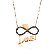 Harem Altın Gümüş Kalpli Sonsuzluk Love Kadın Kolye