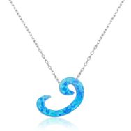 Harem Altın Gümüş Opal Taşlı Vav Kadın Kolye