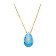 Harem Altın KLY107 14 Ayar Altın Quartz Mavi Taşlı Kolye