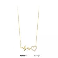 Harem Altın KLY1846 14 Ayar Altın Kalp ve Ritmi Kolye