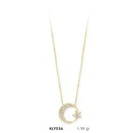 Harem Altın KLY536 14 Ayar Ay Yıldız Altın Kolye
