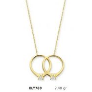 Harem Altın KLY780 14 Ayar Altın Çift Yüzük Kolye