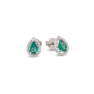 Harem Altın RTK15 0.96 ct Zümrüt Pırlanta Küpe