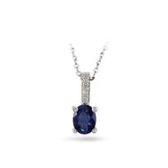 Harem Altın RTKL15 0.50 Ct Pırlanta Safir Altın Kolye