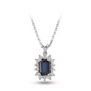 Harem Altın RTKL16 0.71 Ct Pırlanta Safir Altın Kolye