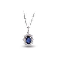 Harem Altın RTKL18 0.85 Ct Pırlanta Safir Altın Kolye