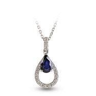 Harem Altın RTKL28 0.54 Ct Pırlanta Safir Altın Kolye