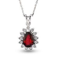 Harem Altın RTKL35 0.52 Ct Pırlanta Yakut Altın Kolye