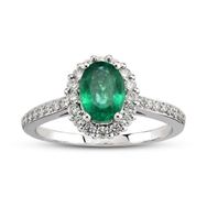 Harem Altın RTY31 0.93 Ct Pırlanta Zümrüt Yüzük