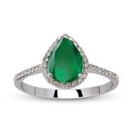 Harem Altın RTY5 0.78 Ct Pırlanta Zümrüt Yüzük
