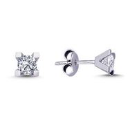 Harem Altın TKPE18 0.40 ct V Tırnak Tektaş Pırlanta Küpe