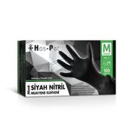 Has-Pet Medium 100'lü 20 Paket Siyah Pudrasız Nitril Muayene Eldiveni