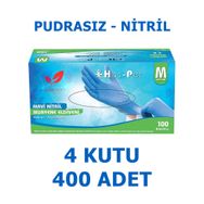 Has-Pet Medium 100'lü Mavi Pudrasız Nitril Muayene Eldiveni
