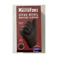 Haspet Masterforce Nitril Pudrasız Ekstra Large 50 Adet Kalın Siyah Eldiven