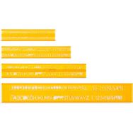 Hataş 106165 3x5x7x10 mm Harf Şablon Cetvel Seti