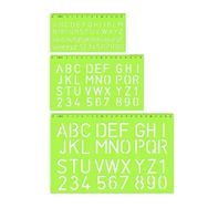 Hataş 106166 10x20x30 mm Harf Şablon Cetvel Seti