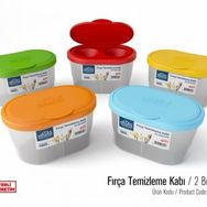 Hataş 2 Bölmeli Fırça Temizleme Kabı