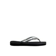 Havaianas 4148257-2976 Siyah Square Logo Metallic Black Silver Kadın Terlik