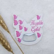 Hayaller Dükkanı 6x6 cm UV Kız Bebek Magnetleri Bebek Şekeri 30 Adet Kelebek Açacak Magnet