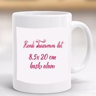 Hayaller Dükkanı Kendin Tasarla Beyaz Baskılı Kupa Bardak