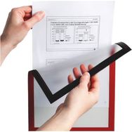 Hdg 10 Adet Kırmızı 21x30 cm A4 Şeffaf Mıknatıslı Manyetik Evrak Tutucu