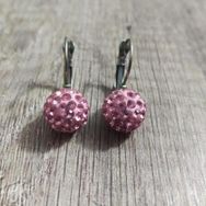 Hdmarketim Şambala Model Swarovski Taşlı Pembe Sallantılı Küpe