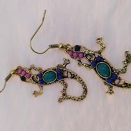 Hdmarketim Vintage Otantik Sallantılı Sevimli Kertengele Taşlı Küpe