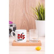 Hediye Dükkanı Diş Hekimi Ahşap Sunumlu Türk Kahvesi Fincanı
