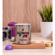 Hediye Dükkanı Hemşire Ahşap Altlıklı Mumlu Silver Kupa Bardak