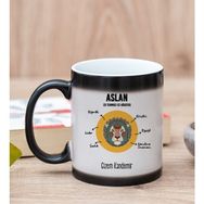 Hediye Dükkanı Kişiye Özel Aslan Burcuna Hediye Sihirli Kupa Bardak