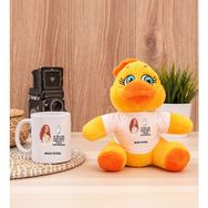 Hediye Dükkanı Kişiye Özel Az Önce Aşık Oldum Tasarım Esprili Beyaz Kupa Bardak ve Peluş Civciv