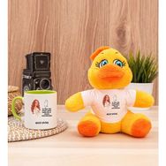 Hediye Dükkanı Kişiye Özel Az Önce Aşık Oldum Tasarım Esprili Yeşil Kupa Bardak ve Peluş Civciv