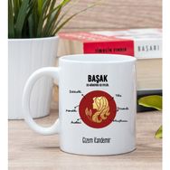 Hediye Dükkanı Kişiye Özel Başak Burcuna Beyaz Kupa Bardak