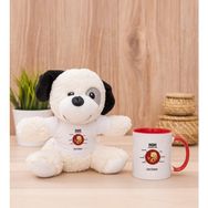 Hediye Dükkanı Kişiye Özel Başak Burcuna Hediye Beyaz Kupa Bardak ve Peluş Köpek
